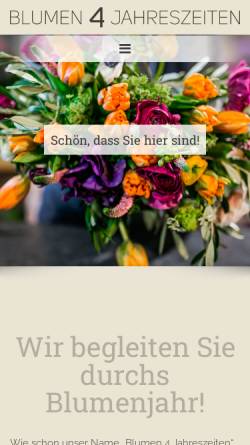 Vorschau der mobilen Webseite www.blumen-4jahreszeiten.at, Blumen 4 Jahreszeiten