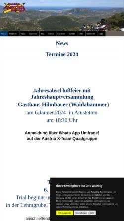 Vorschau der mobilen Webseite www.austria-x-team.at, Austria X-Team Quadclub