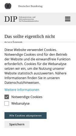 Vorschau der mobilen Webseite dip.bundestag.de, Deutscher Bundestag: Drucksache 14/3739