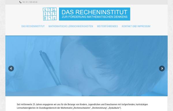 Vorschau von www.recheninstitut.at, Recheninstitut zur Förderung mathematischen Denkens Wien und Graz