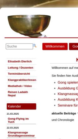 Vorschau der mobilen Webseite www.klang-massage-therapie.ch, Elisabeth Dierlich