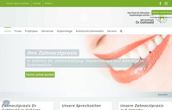 Vorschau von www.zahnarzt-koblenz-bahnhof.de, Zahnarztpraxis Dr. Gottwald