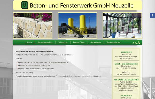 Vorschau von www.bfn-neuzelle.de, BFN - Beton- und Fensterwerk GmbH Neuzelle