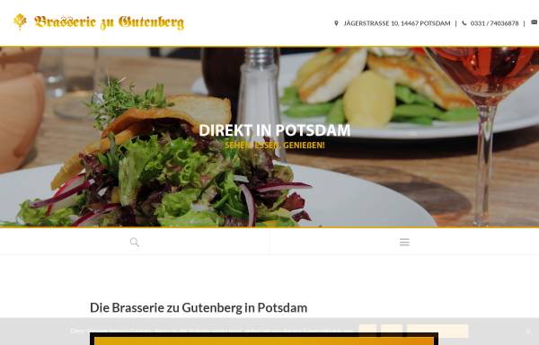 Vorschau von www.brasserie-zu-gutenberg.de, Brasserie zu Gutenberg