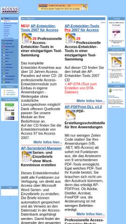 Vorschau der mobilen Webseite www.access-paradies.de, Microsys Kramer - Access-Tools