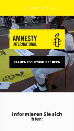 Vorschau der mobilen Webseite www.ai-frauen.ch, Amnesty International Frauengruppen Schweiz