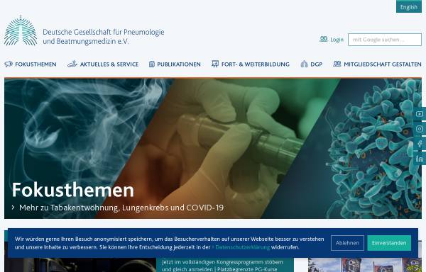 Vorschau von www.pneumologie.de, DGP