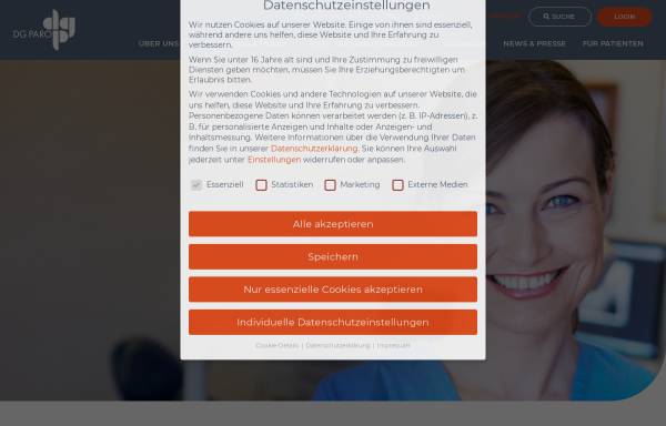 Vorschau von www.dgparo.de, Deutsche Gesellschaft für Parodontologie e.V. (DGP)