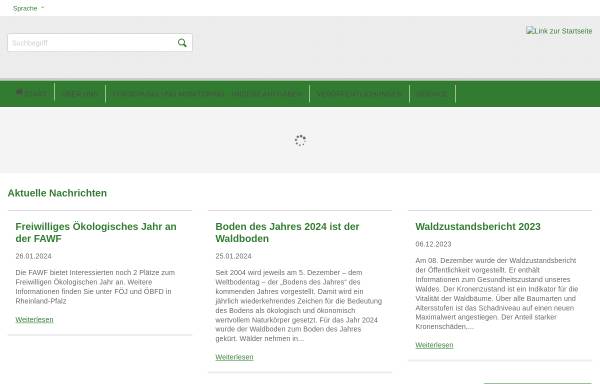 Vorschau von www.fawf.wald-rlp.de, Forschungsanstalt für Waldökologie und Forstwirtschaft, Rheinland-Pfalz