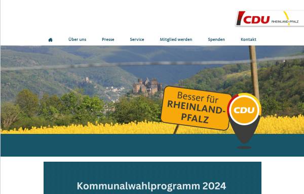 Vorschau von www.cdurlp.de, CDU Landesverband Rheinland-Pfalz