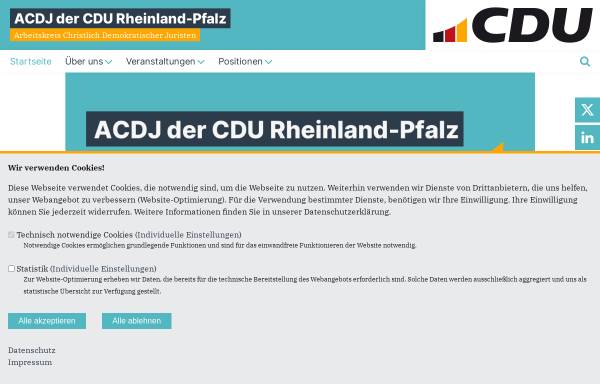 Vorschau von www.acdj-rlp.cdu.de, Arbeitskreis Christlich-Demokratischer Juristen (ACDJ) Rheinland-Pfalz