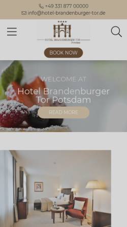 Vorschau der mobilen Webseite hotel-brandenburger-tor.de, Hotel Brandenburger Tor