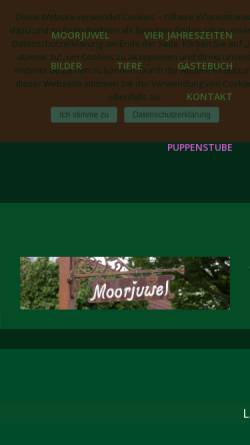 Vorschau der mobilen Webseite www.garten-moorjuwel.de, Moorjuwel