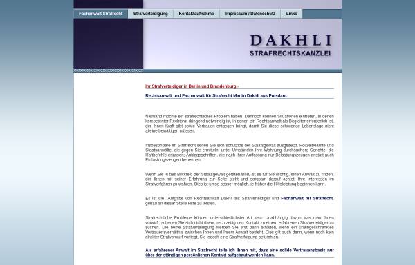 Vorschau von www.dakhli.de, Martin Dakhli, Strafrechtskanzlei