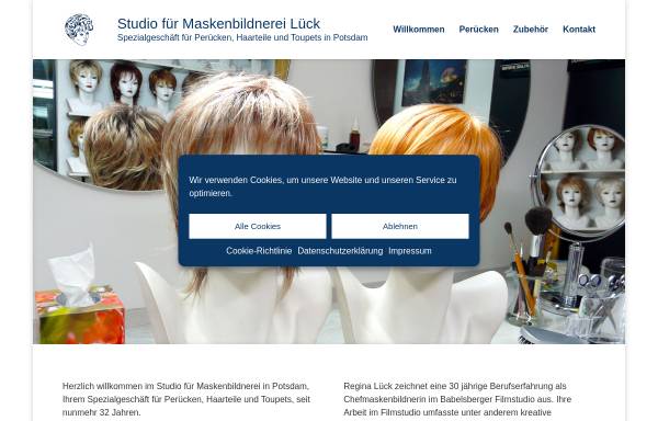 Vorschau von www.zweithaar-style-lueck.de, Studio für Maskenbildnerei und Haarhaus