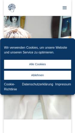 Vorschau der mobilen Webseite www.zweithaar-style-lueck.de, Studio für Maskenbildnerei und Haarhaus
