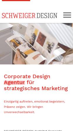Vorschau der mobilen Webseite www.schweiger-design.de, Schweiger Design