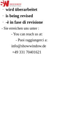 Vorschau der mobilen Webseite www.showwindow.de, Show Window International (Deutschland) GmbH
