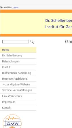 Vorschau der mobilen Webseite www.schellenberg-med.de, PD Dr. med. habil. Rüdiger Schellenberg