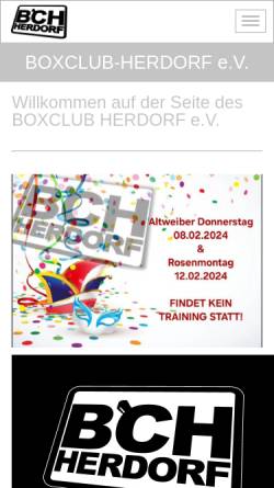 Vorschau der mobilen Webseite www.bc-herdorf.de, Boxclub Herdorf e.V.