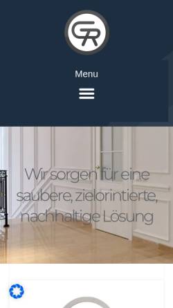 Vorschau der mobilen Webseite rhauda.de, Günther Rhauda Gebäudereinigung