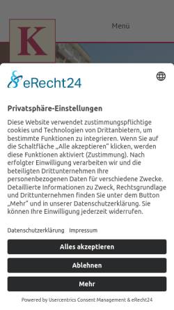 Vorschau der mobilen Webseite www.kurfuerstenstift.de, Kurfürstenstift