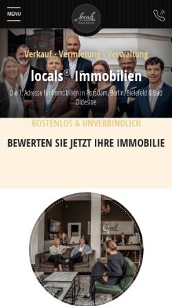Vorschau der mobilen Webseite www.locals.de, Locals GmbH - Luxury homes