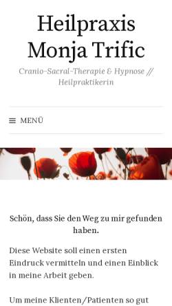 Vorschau der mobilen Webseite monja-trific.de, Monja Trific