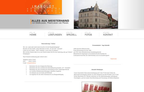 Vorschau von www.raboldt.de, I. Raboldt - Ausbau und Sanierung e.K.