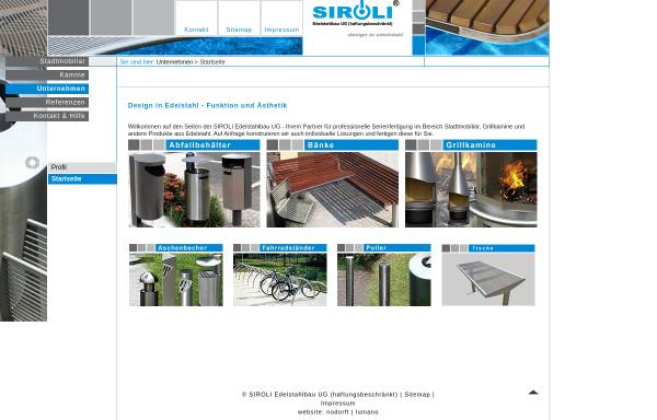 Vorschau von www.siroli.de, Siroli Edelstahlbau UG
