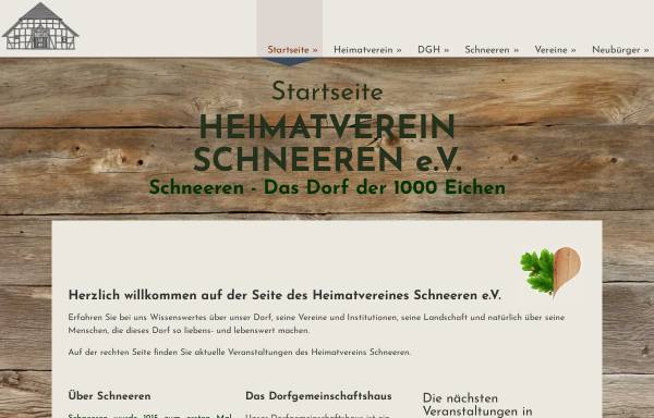 Vorschau von www.schneeren.de, Heimatverein Schneeren e.V.