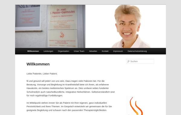 Vorschau von dr-meister-giannoules.de, Dr. med. Jeannette Meister-Giannoules