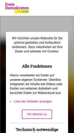 Vorschau der mobilen Webseite www.fdp-alfter.de, FDP Alfter