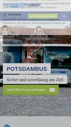 Vorschau der mobilen Webseite www.potsdambus.de, P&K PotsdamBus GmbH