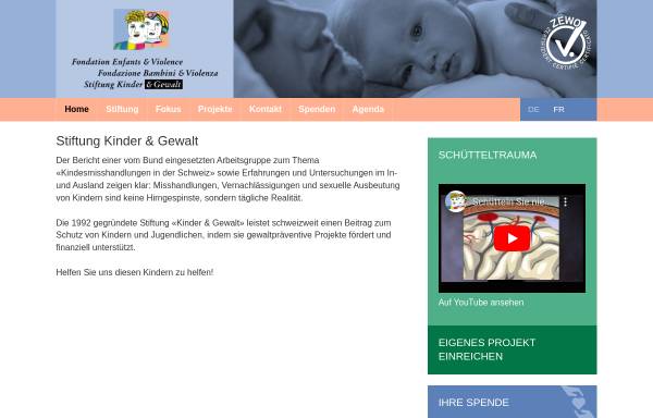 Vorschau von www.kinderundgewalt.ch, Kinder und Gewalt
