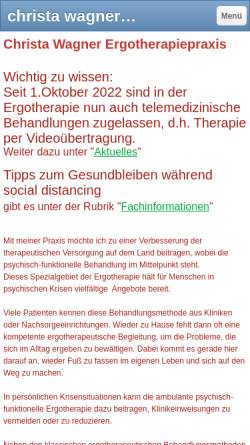 Vorschau der mobilen Webseite www.ergotherapie-in-angeln.de, Christa Wagner