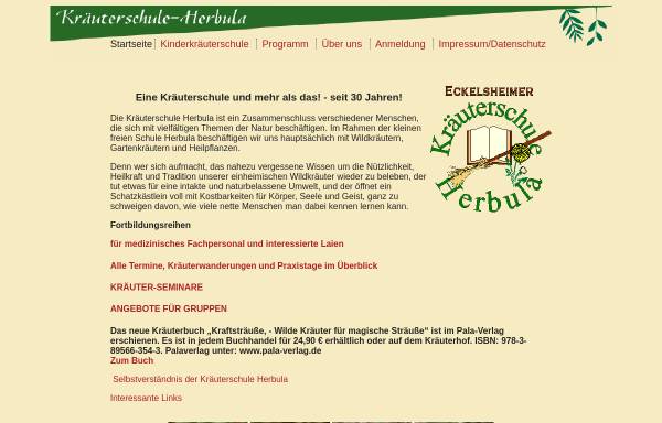 Vorschau von www.kraeuterschuleherbula.de, Kräuterschule Herbula