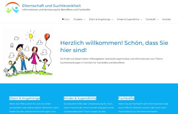 Vorschau von www.eltern-sucht.de, Elternschaft und Suchtkrankheit