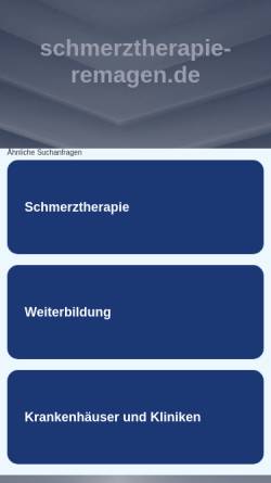 Vorschau der mobilen Webseite schmerztherapie-remagen.de, Dr. med. Marion Peschek
