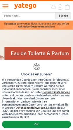 Vorschau der mobilen Webseite parfumdeal.de, Parfumdeal