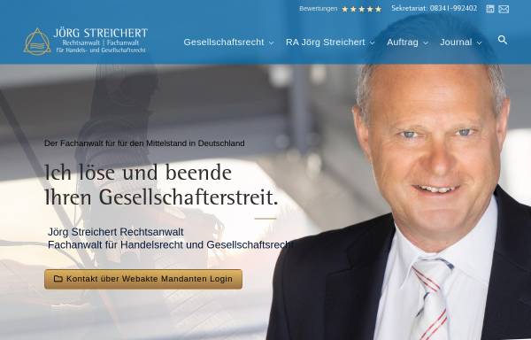 Vorschau von www.streichert.de, Rechtsanwalt Jörg Streichert