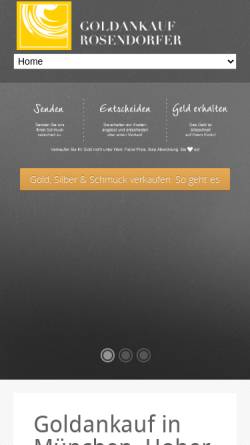 Vorschau der mobilen Webseite goldankaufzentrale.de, David Rosendorfer