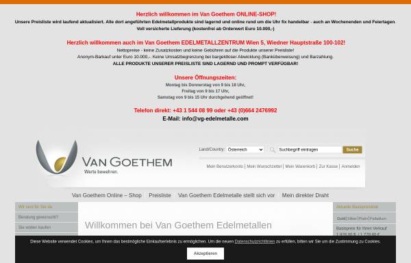Vorschau von shop.vg-edelmetalle.com, Van Goethem Edelmetalle GmbH