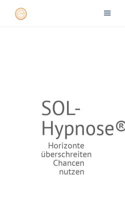 Vorschau der mobilen Webseite sol-hypnose.de, Sol - Spirit of Light