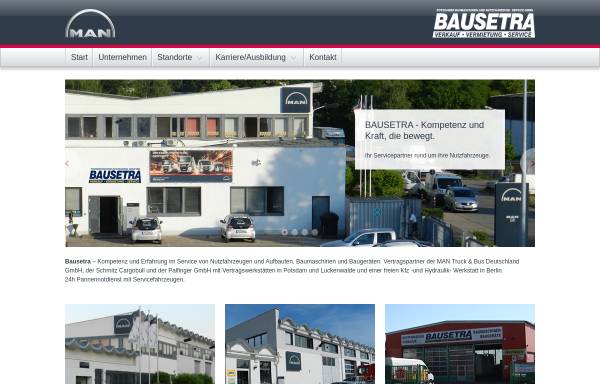Vorschau von www.bausetra.de, Potsdamer Baumaschinen- und Nutzfahrzeuge-Service GmbH