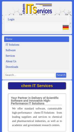 Vorschau der mobilen Webseite www.chemits.com, CHEM IT SERVICES
