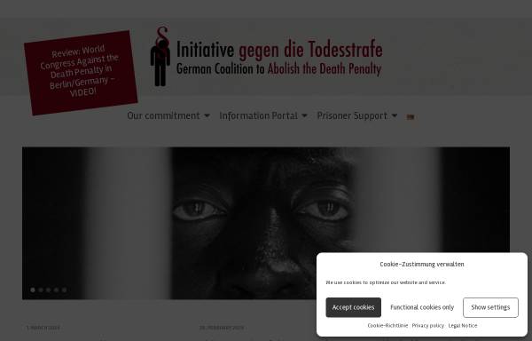 Vorschau von www.gcadp.org, Initiative gegen die Todesstrafe