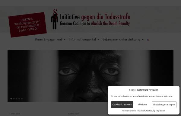 Vorschau von www.initiative-gegen-die-todesstrafe.de, Initiative gegen die Todesstrafe e.V. (GCADP)