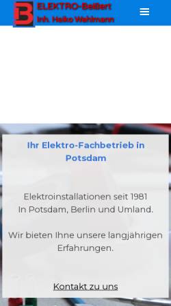 Vorschau der mobilen Webseite www.elektro-beissert.de, Elektro Beißert