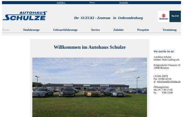 Vorschau von www.suzuki-schulze.de, Autohaus Edwin Schulze